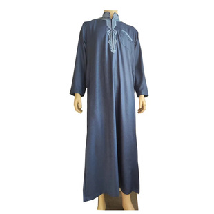 Middle Eastern Arabian Robe Muslim Men's Clothing Cross-Border Foreign Trade Hot-Selling Style Men's Robe Embroidered Arabian Robe