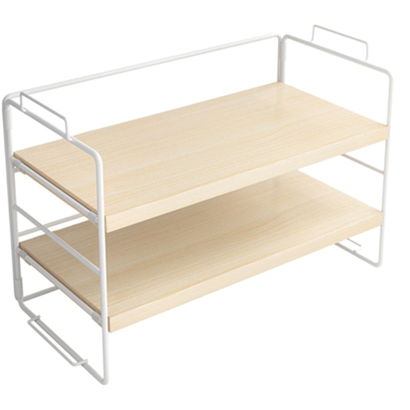 Hogar simple Escritorio de múltiples capas de hierro pequeña estantería de almacenamiento de rack de oficina organizador de escritorio rack de almacenamiento de escritorio