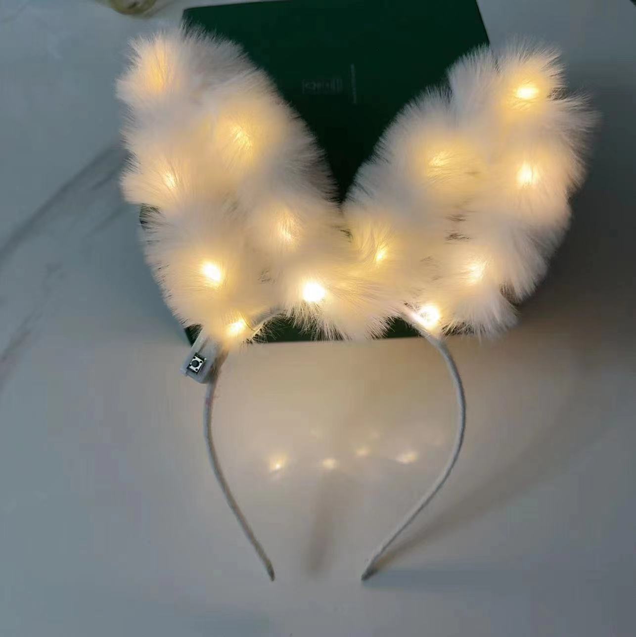 Bar espectáculo atmósfera props luminoso peluche orejas de gato accesorios de cabello zorro bandas de cabello mercado nocturno accesorios de fiesta de suministro