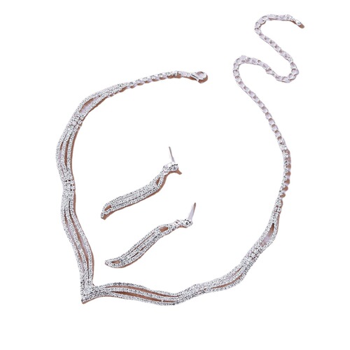 Southeast Asia Bridal Wedding Vintage Dress Necklace Earring Set Elegant Dinner Banquet Accessories 5990