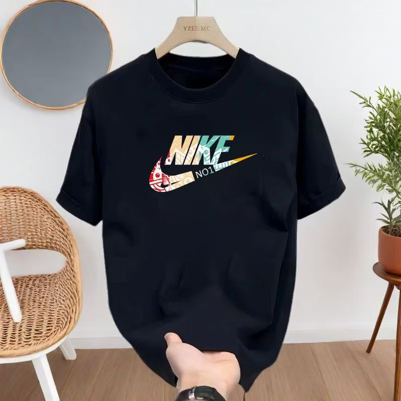 2025 New Heavy Trendy Brand American T-shirt Men's Summer Design Sense Printed Short-sleeved Casual Sports All-match Top 2025 New Heavy Trendy Brand American T-shirt Men's Summer Design Sense Printed Short-sleeved Casual Sports All-match Top