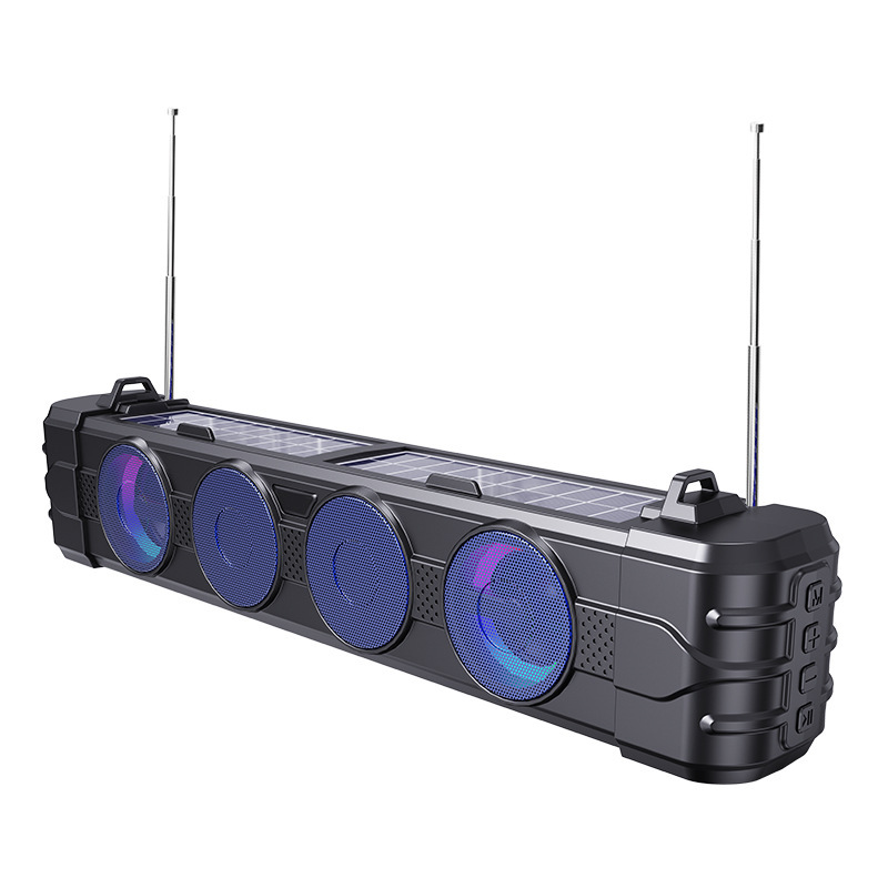 戸外クロスボーダーbluetoothスピーカーの声覇便利式太陽エネルギー充電デスクトップ戸外長条音響2025新型|undefined