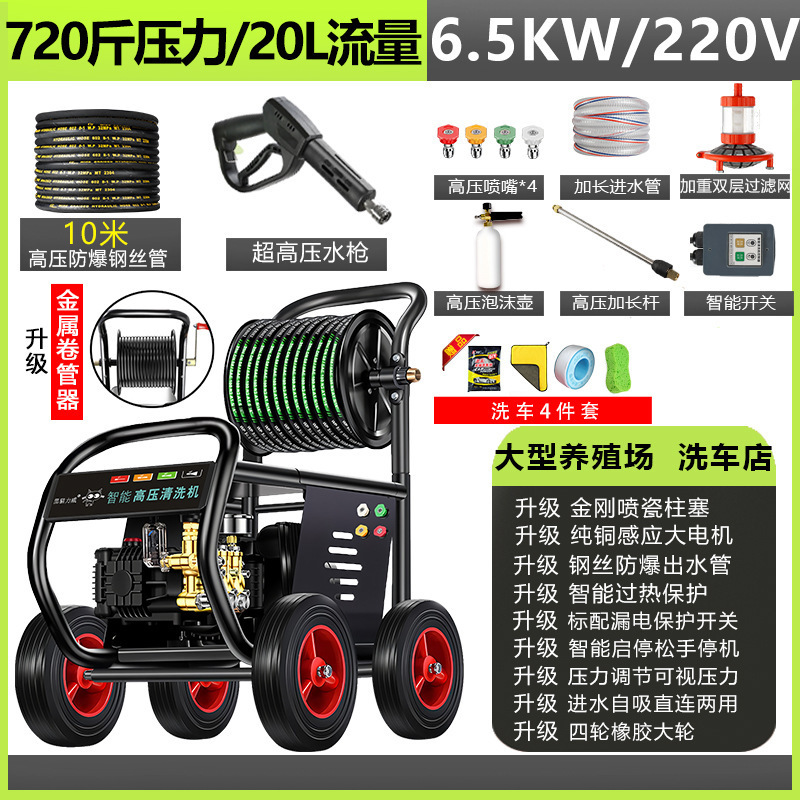 黑猫高压洗车机220v养殖场洗车店洗车神器商用大功率超高压清洗机|undefined