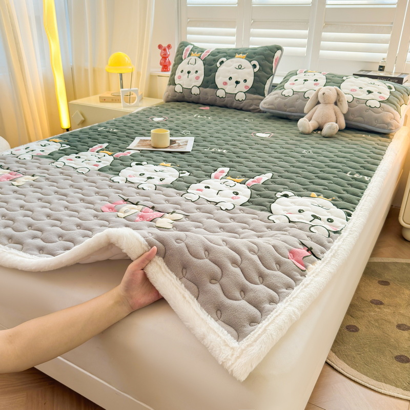 Nuevo colchón de leche grueso colchón de cama caliente colchón de franela antiestático colchón de cama caliente rápido