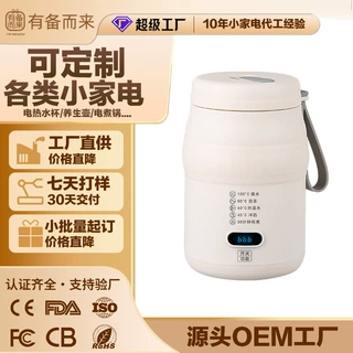 哇噢定制便携式烧水杯烧水壶小型恒温电热水杯加热保温杯旅行USB