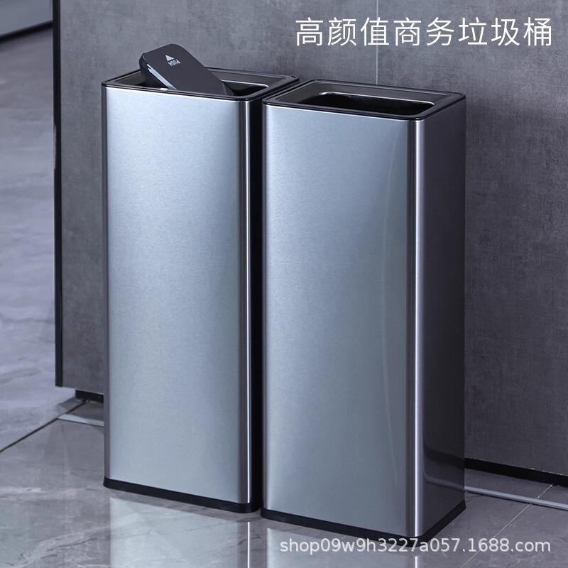 Stainless Steel Mall Restroom Hand Towel Flip Lid Trash Can Large Capacity Public Restroom Direct Ash Disposal Stainless Steel Mall Restroom Hand Towel Flip Lid Trash Can Large Capacity Public Restroom Direct Ash Disposal