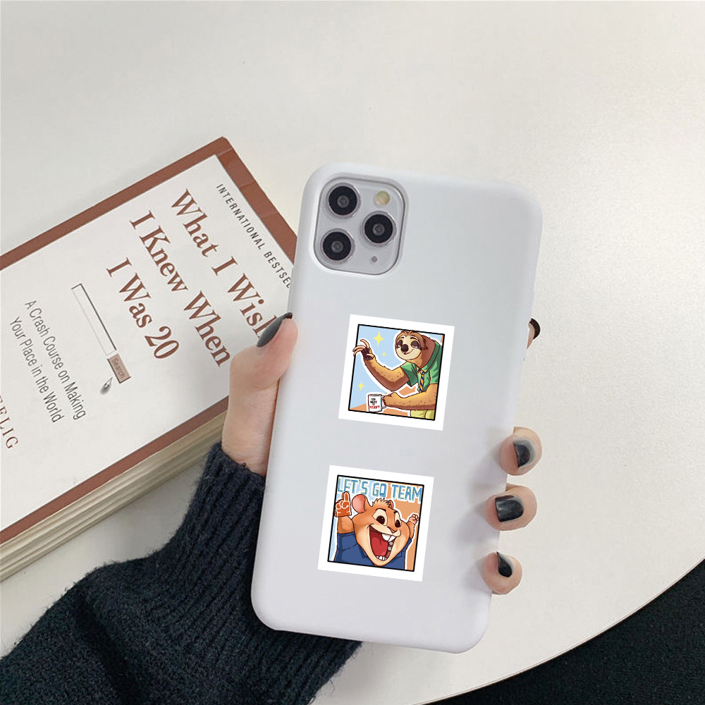 Crazy Zoo City pegatinas rodillos pegatinas de dibujos animados diy niños recompensas pegatinas de mano con cinta adhesiva de película de corte de sellado