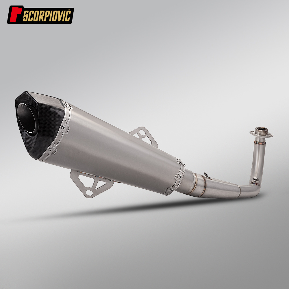 Motorcycle scooter modification suitable for NSS350 Forza 350 front exhaust pipe and rear silencer set