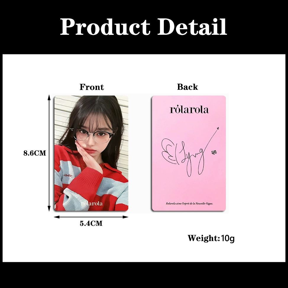 Карточка-эндорсмент IVE Wonyoung rolarola 4.0, медная бумага, двусторонняя влагозащитная (4 шт.)