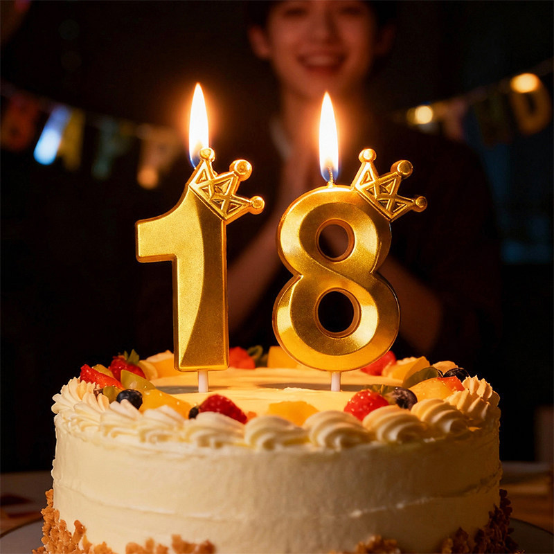 Ins Style Creative Gold Crown Digital Birthday Candles Baby's First Birthday Party Cake Decoration Photo Props Ins Style Creative Gold Crown Digital Birthday Candles Baby's First Birthday Party Cake Decoration Photo Props