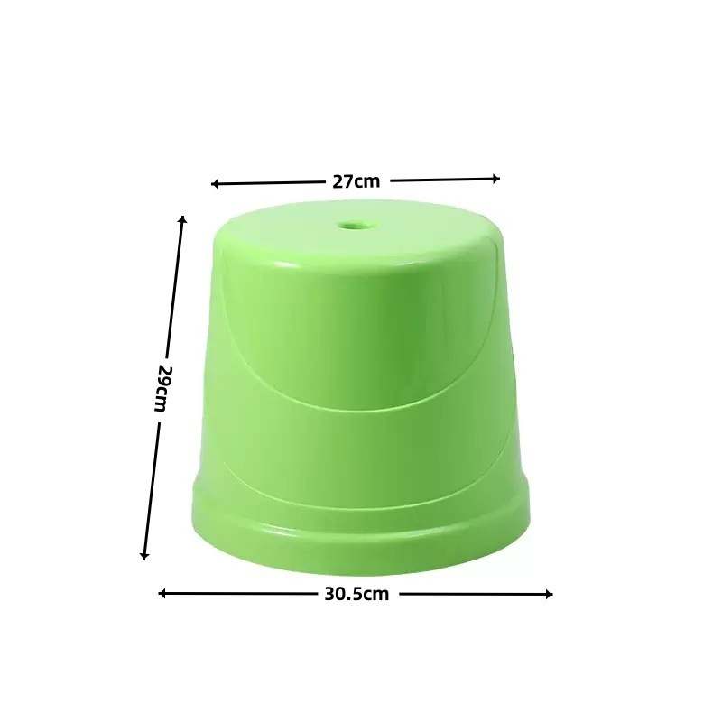 高さ32cmの小さな丸いスツール、プラスチックスツール、ベンチ、子供用家庭用ロースツール、大人用の厚みのある丸い調理済みのプラスチック製のコーヒーテーブルスツール|undefined
