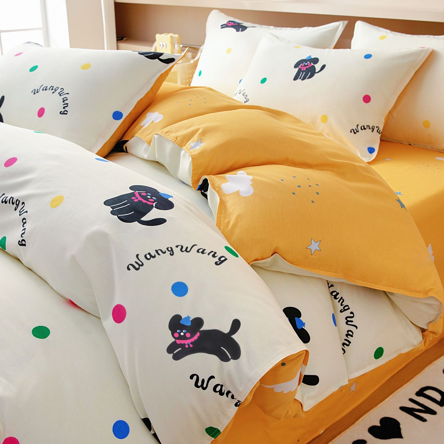 100% cubierta de algodón cubierta de colcha de una sola pieza dormitorio individual 150x200x230 doble colcha de dibujos animados para niños individuales