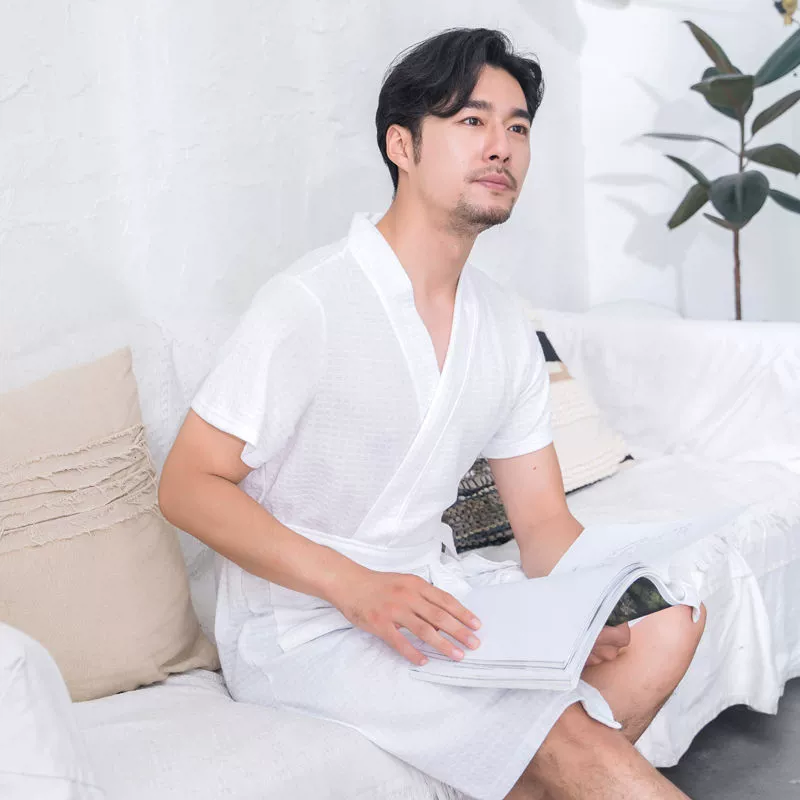 Long autumn thin bathrobe for beloved, summer pijama, plus size