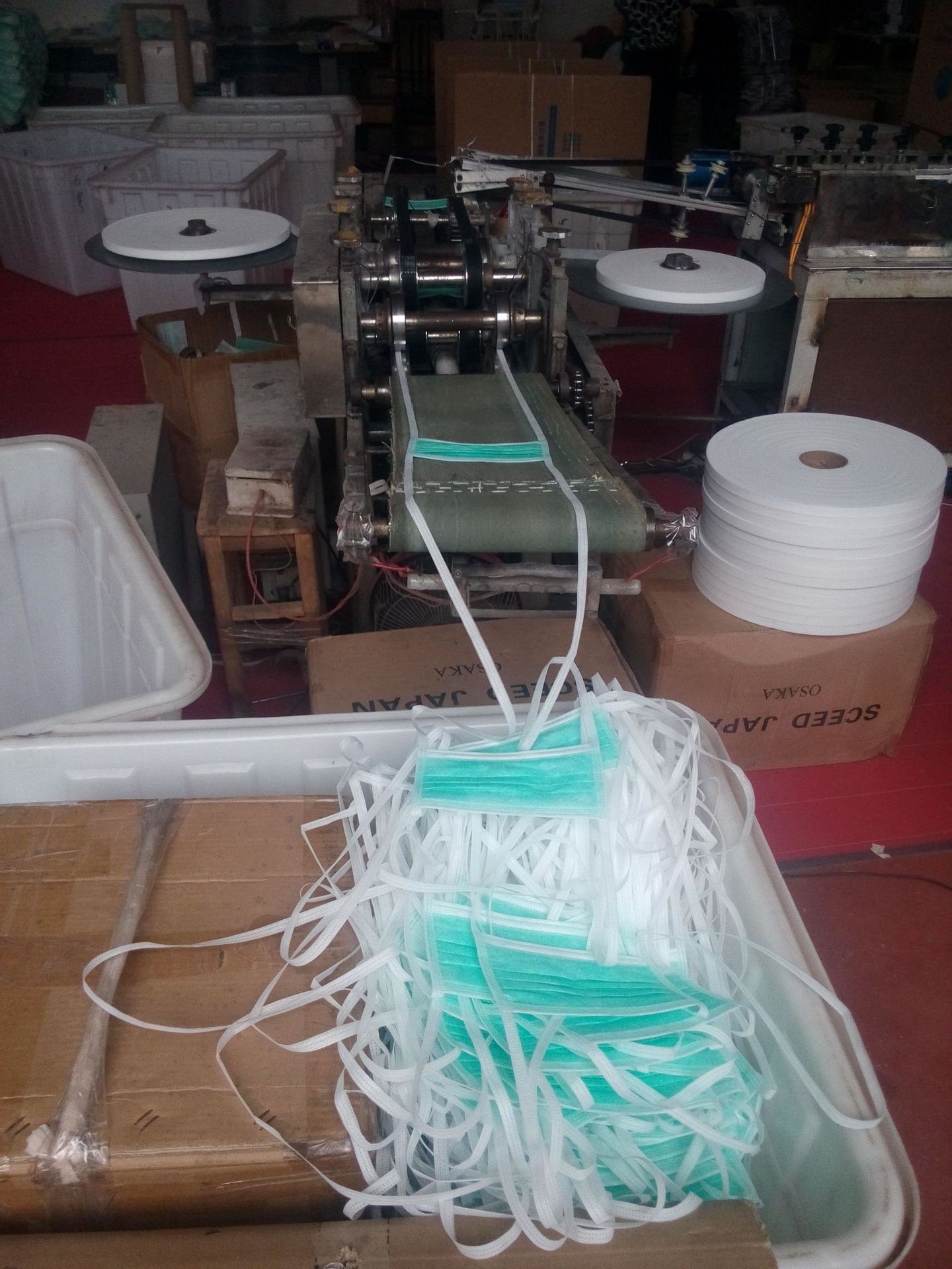 Mask strap production 1