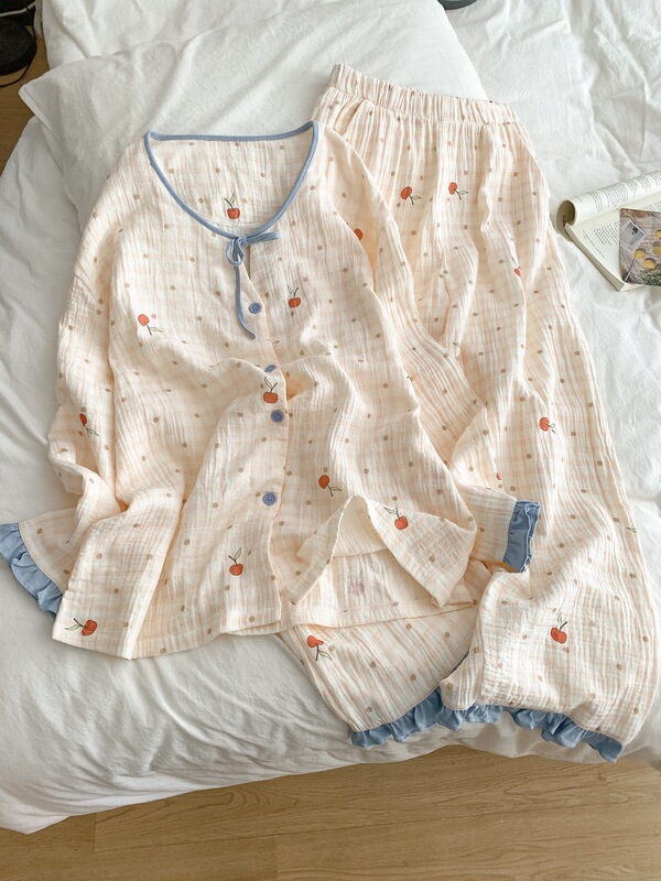 【2026 Spring and Autumn Pure Cotton Double-Layer Cotton Gauze Long-Sleeve Long-Pants】【Creation is not easy, copy-pasting is prohibited, thank you for understanding.】 【2026 Spring and Autumn Pure Cotton Double-Layer Cotton Gauze Long-Sleeve Long-Pants】【Creation is not easy, copy-pasting is prohibited, thank you for understanding.】