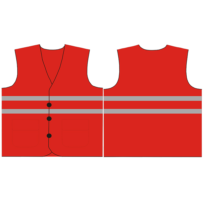 Clip de caballo de algodón rojo y amarillo chaleco reflectante eléctrico chaleco rojo jefe de trabajo guardián especial oficial de seguridad