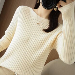 Pit striped long sleeved knitted swһ���Iᘿ������Ů�ﶬ