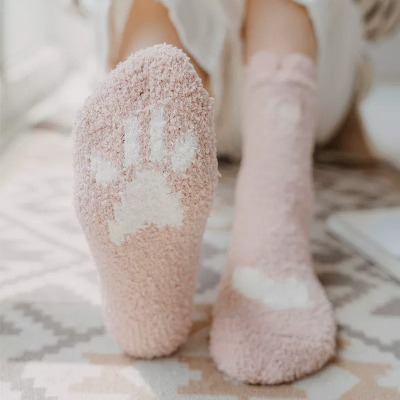 Cute velvet coral fleece keep warm socks, increased thickness