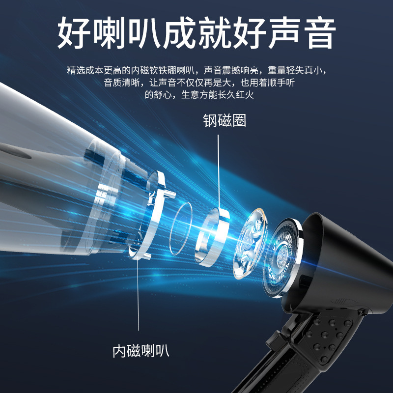 ハイパワー60wの呼び出し器は録音を持って露店を出して充電可能なスピーカーの楊声器の大音量のスピーカーを売ります。|undefined