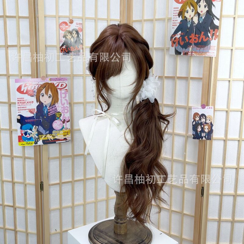 Water Dance Sand Japanese Vintage Style Daily Chocolate Brown Big Wavy Long Curly Hair Lolita Wig for Women Full Head Cover Water Dance Sand Japanese Vintage Style Daily Chocolate Brown Big Wavy Long Curly Hair Lolita Wig for Women Full Head Cover