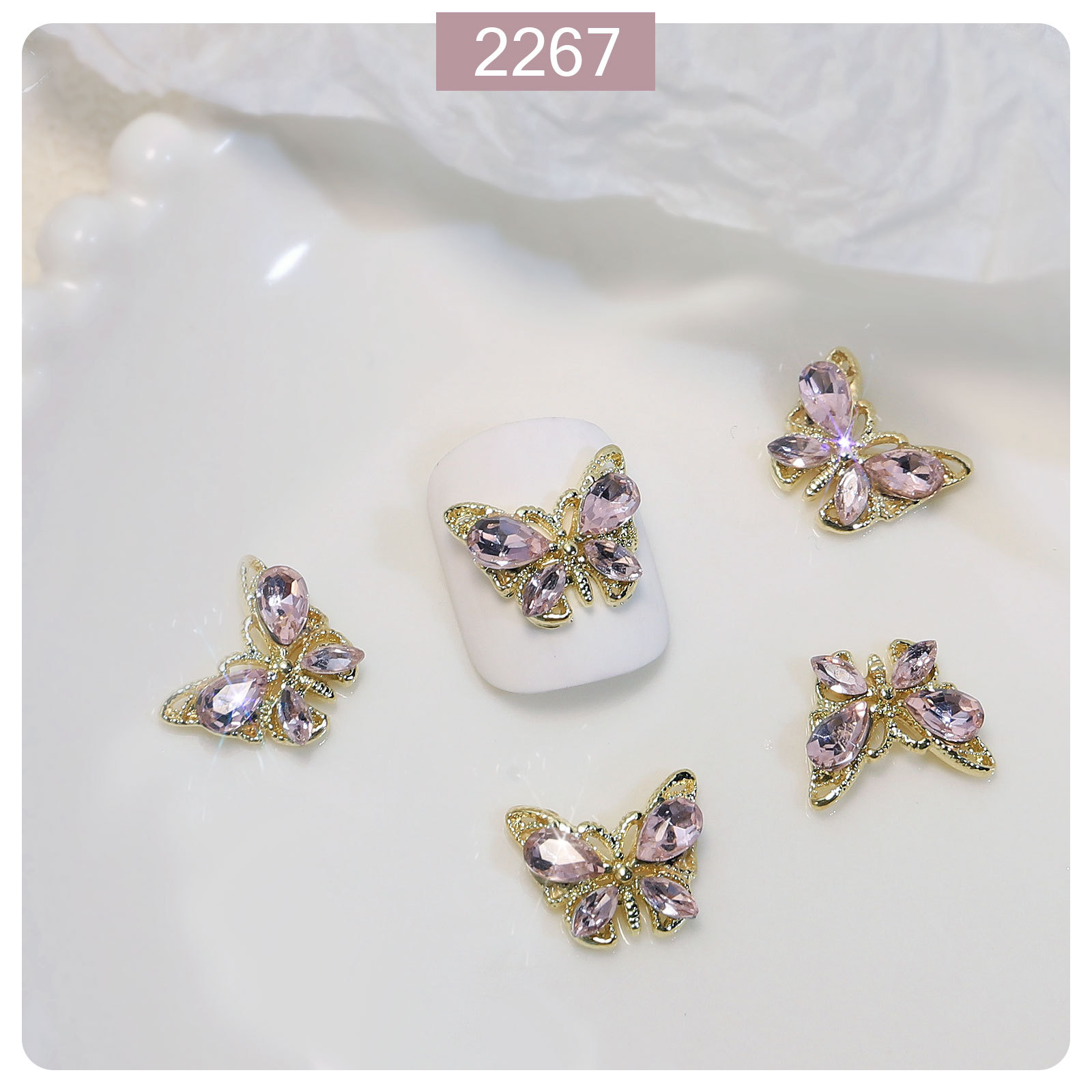 1 Piece Quantity Resin Material Simple Style Butterfly Resin Nail Decoration Accessories 1 Piece