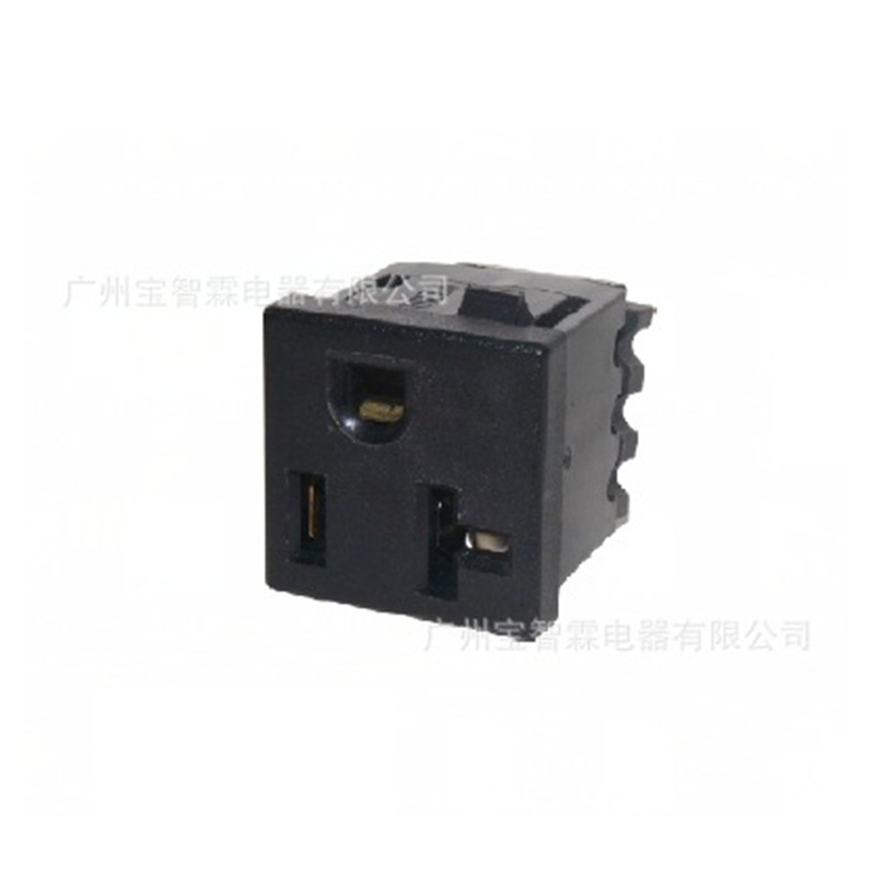 供应新款AC三孔美式电源插座 卡式美标插座美式20A电源插座