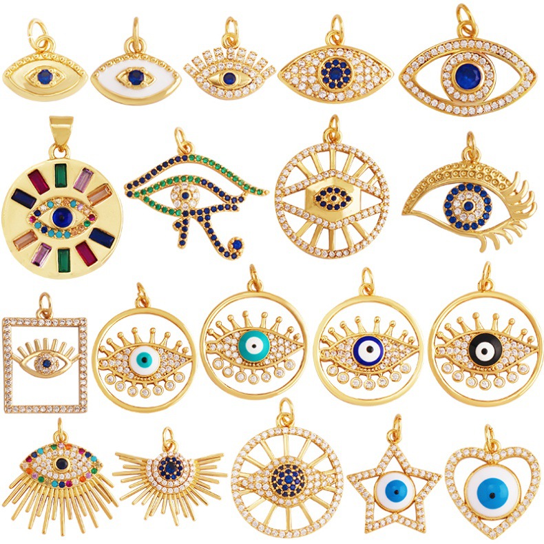 3g Weight Pendant Jewelry Making Type 13*19mm, 15*14mm, 16 * 16mm Jewelry Making Size December Birthstone Turquoise, Zircon Inlay Material DIY Jewelry Accessories Classification 1 Piece Quantity Copper Material Devil's Eye, Heart Shape Pattern Plating, Inlay Design Simple Style, IG Style Style 1 Piece 13*19mm 15*14mm 16 * 16mm Copper Turquoise Zircon Devil's Eye Heart Shape Pendant 3