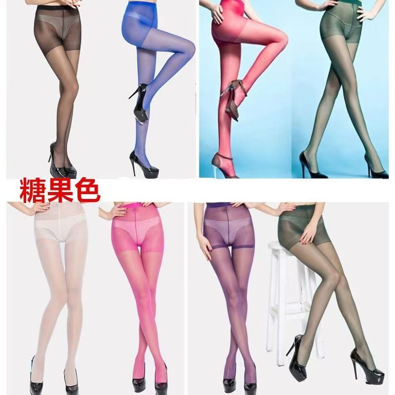 Candy-Colored Dance Socks Dopamine-Colored Stockings 10D Two-Way Ultra-Thin Sheer Slimming Outerwear Pantyhose
