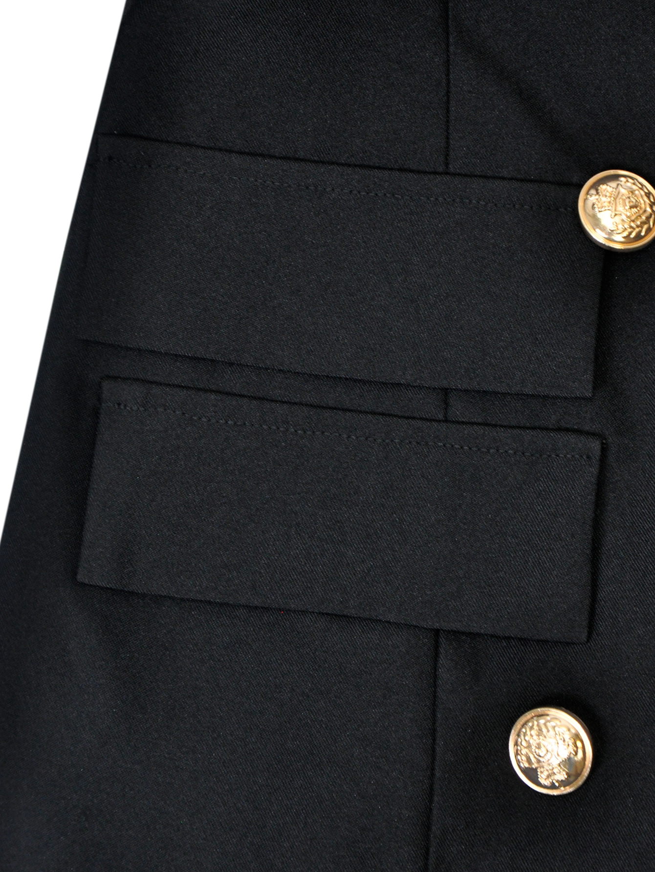 Elegant Double-breasted Blazer Dress With Gold Buttons For Women_voghion.com