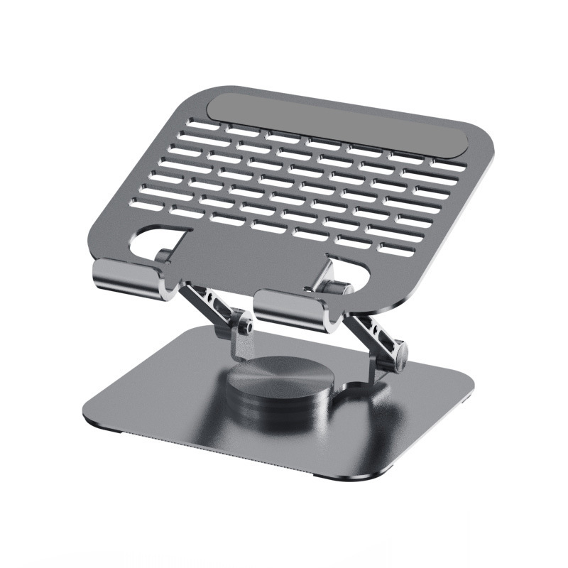 Çok fonksiyonlu alüminyum alaşımlı tablet soğutma katlanır kaldırma braketi masaüstü canlı yayın tembel metal döner braket - 6