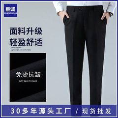 パンツメンズフォーマルビジネスノーアイロンパンツメンズハンサムメンズパンツ夏薄い滑り止めルーズ紳士服スポット卸売