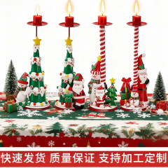 复古欧式圣诞烛台铁艺软陶泥香薰燭台婚庆摆件餐桌氛围感源头厂家