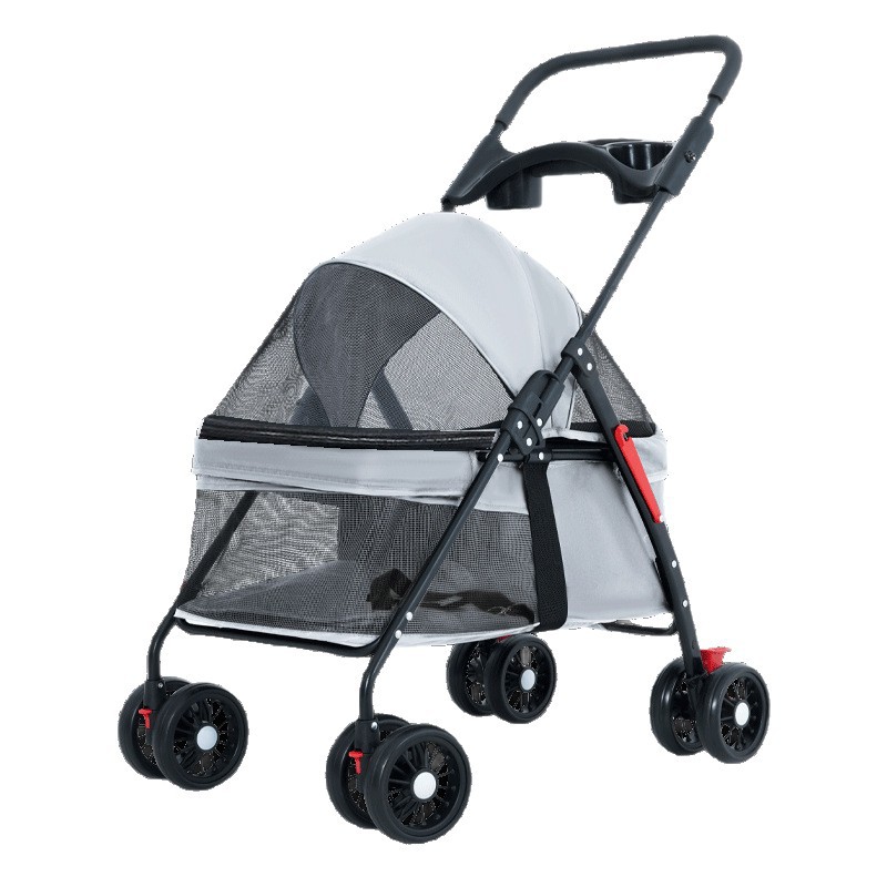 Pet Cat And Dog Stroller, Dog And Cat Teddy Baby Stroller, Lightweight And Foldable Small Dog Stroller For Outdoor Use_voghion.com
