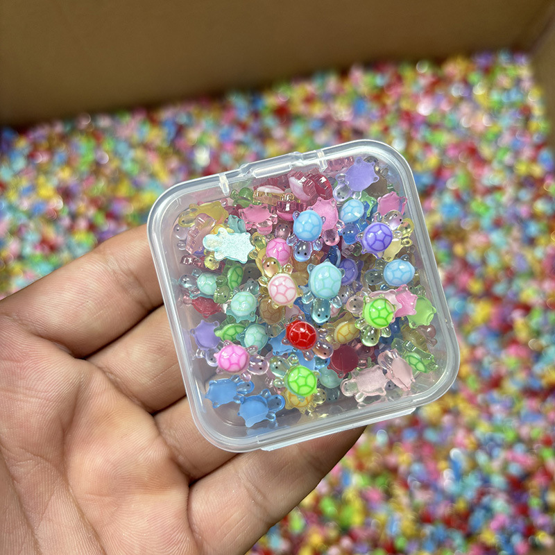 Mini Turtle Luminous Cute Cartoon DIY Cream Ornaments Resin Accessories Landscape Decoration Manicure Matchinging