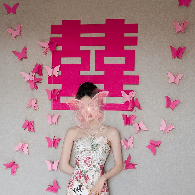 Очень большой красный халат с надписью «Xi», такой же стиль, как «Красная книжка», свадебная фотография, украшения свадебной комнаты для помолвки.