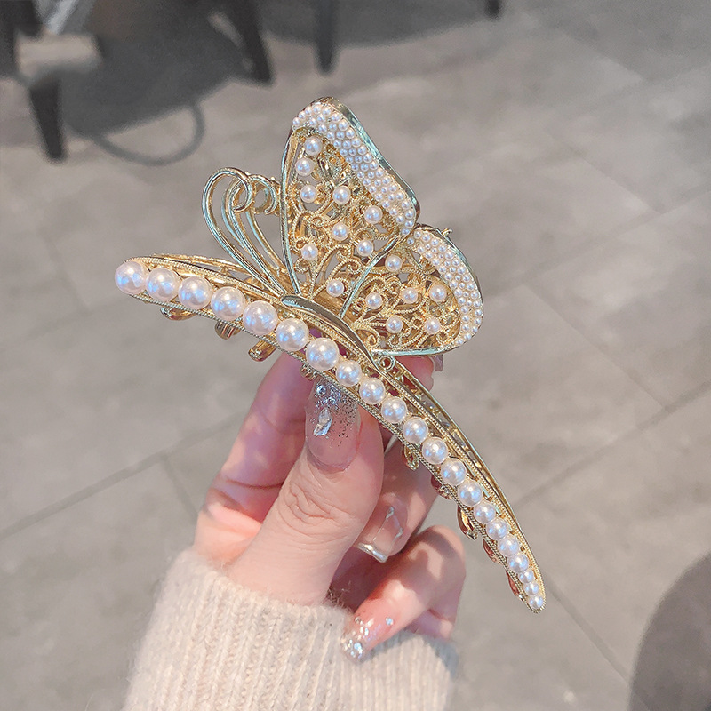 Women'S Gender Diamond Design Women'S Flower Butterfly Alloy Diamond Hair Claws
