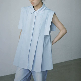 乾鹤春夏新款日系简约时髦复古慵懒翻领衬衫宽松显瘦通勤上衣女