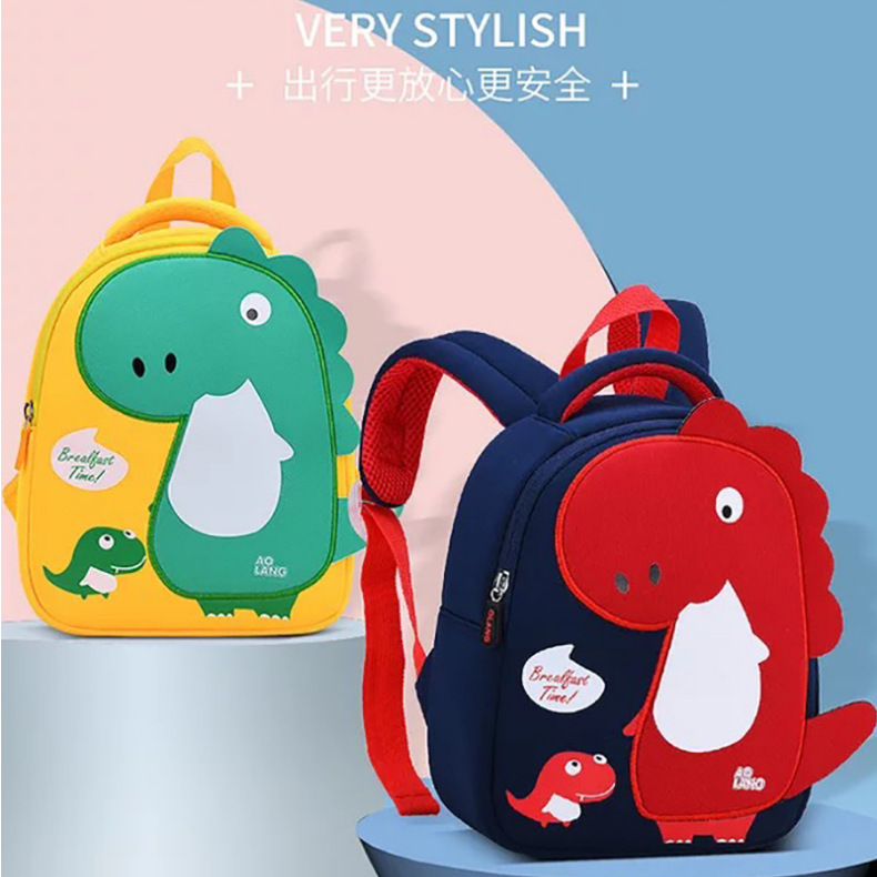 Dinosaurio DE LOS NIÑOS schoolbag kindergarten schoolbag bebé ligero casual anti-perdido mochila 1-6 años de edad estudiante mochila 3