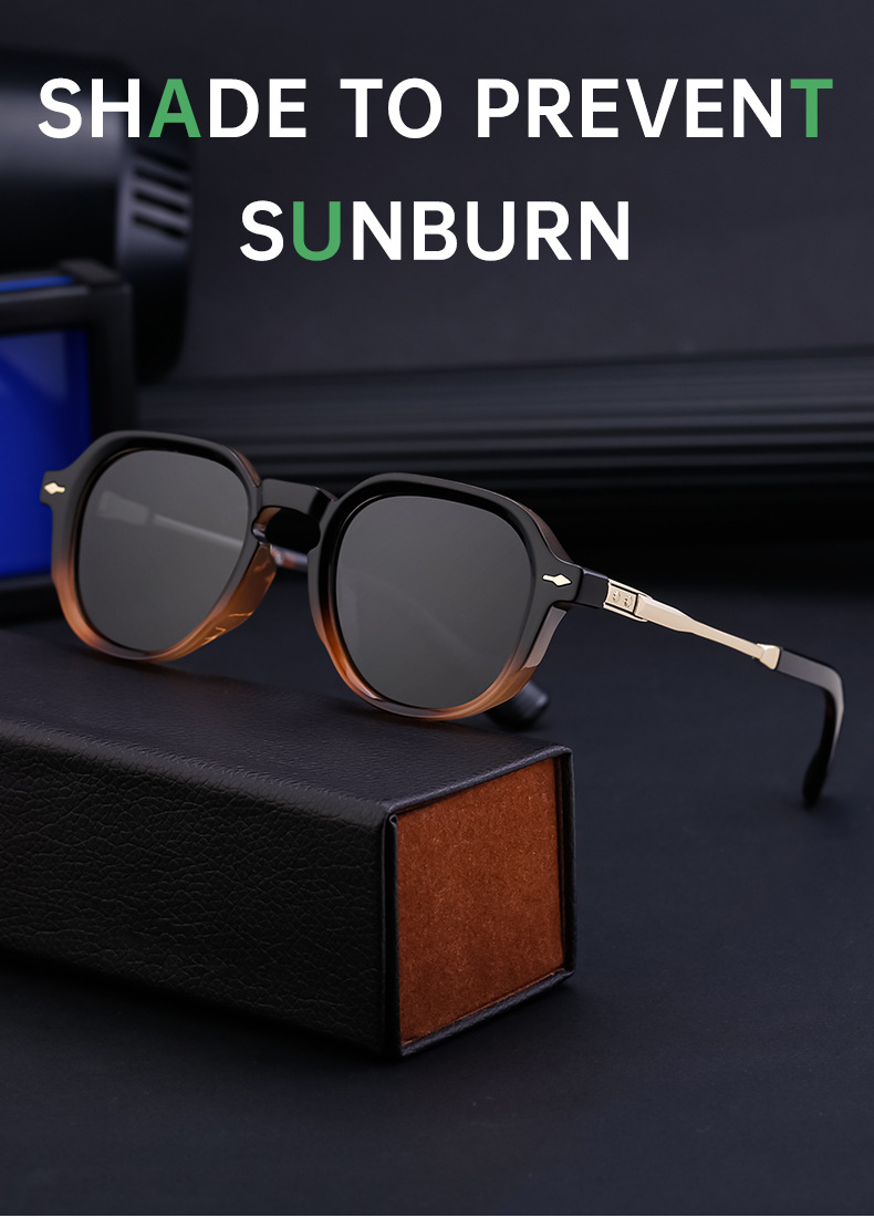 Neue europäische Mode polarisierte Sonnenbrillen vollständiger Rahmen Herren Outdoor-Sonnenbrillen Herren kleiner Rahmen Brille Sonnenbrillen