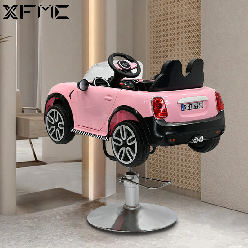 Barbería en línea silla de peluquería para niños silla de peluquería para niños pequeños silla de peluquería de automóvil rosa silla de corte de pelo silla de elevación asiento giratorio