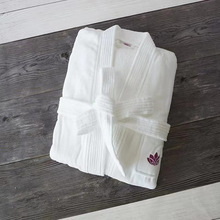 酒店浴袍纯棉白色割绒华夫格毛圈睡袍全棉民宿宾馆五星级酒店浴袍