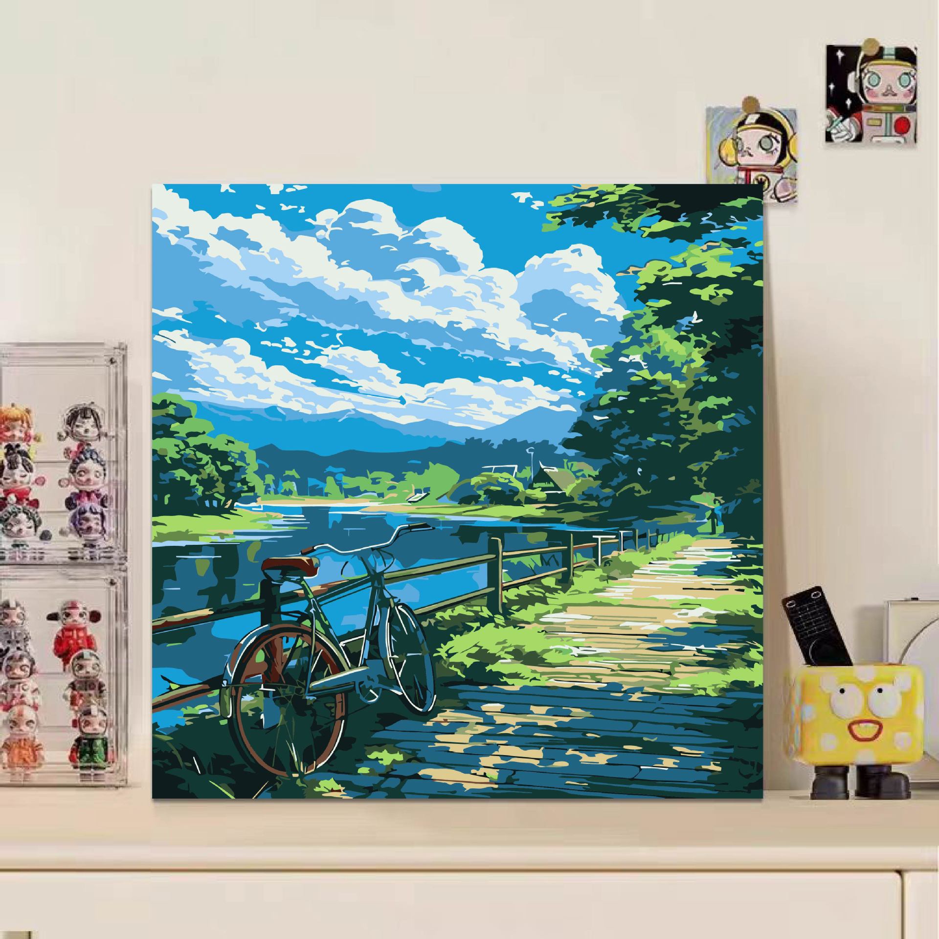 Niños didiy pintura digital acrílico relleno de pintura de dibujos animados pintura de pintura a mano 20 * 20