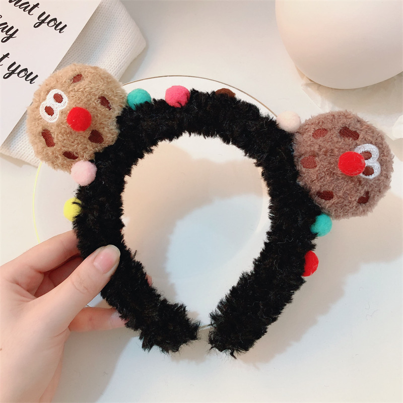 Linda diadema de oso de amor tridimensional, diadema de felpa de dibujos animados de celebridades de Internet, diadema de lavado de cara, accesorios para el cabello de todo fósforo de celebridades de Internet al por mayor
