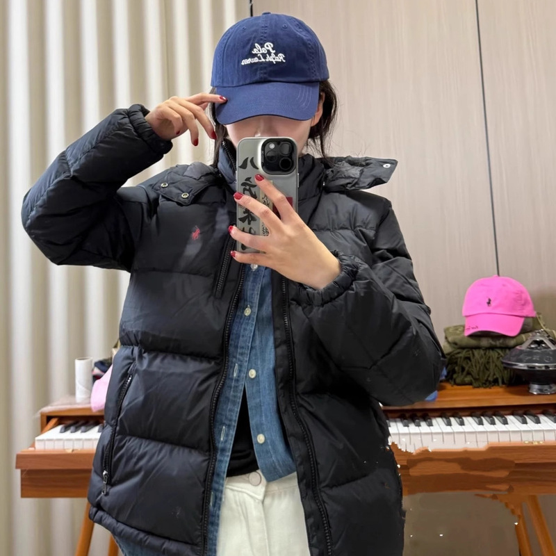 High-Quality Laff Rl Classic Five-Color Jacket with Detachable Hood, down Jacket, Windproof and Waterproof Couple's Cotton Jacket