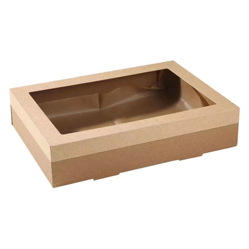 Уличный интернет-пикник для знаменитостей, одноразовый ланч-бокс из крафт-бумаги, ланч-бокс для фруктов, коробка для пикника, барбекю, упаковочная коробка