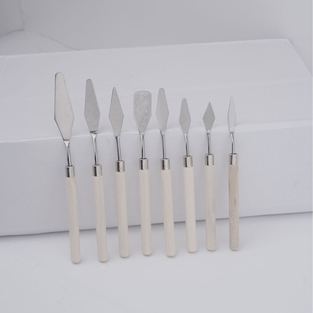 Juego de 8 piezas de varilla de madera raspadora de arte