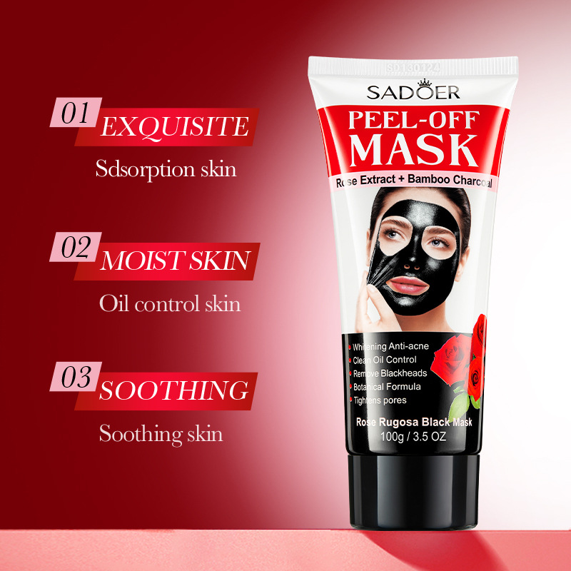 Vollständige englische SADOER Rose Cleansing Whitening Peel-off-Maske zur Entfernung von Mitessern_voghion.com