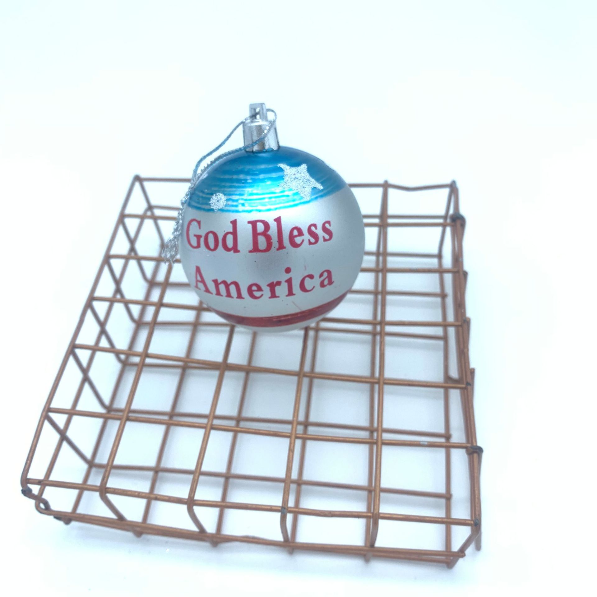 Cross-border exclusivo para el patrón de la bandera del Día Nacional de EE. UU. conjunto 24 BOLA DE Navidad estrella colgante combinación traje