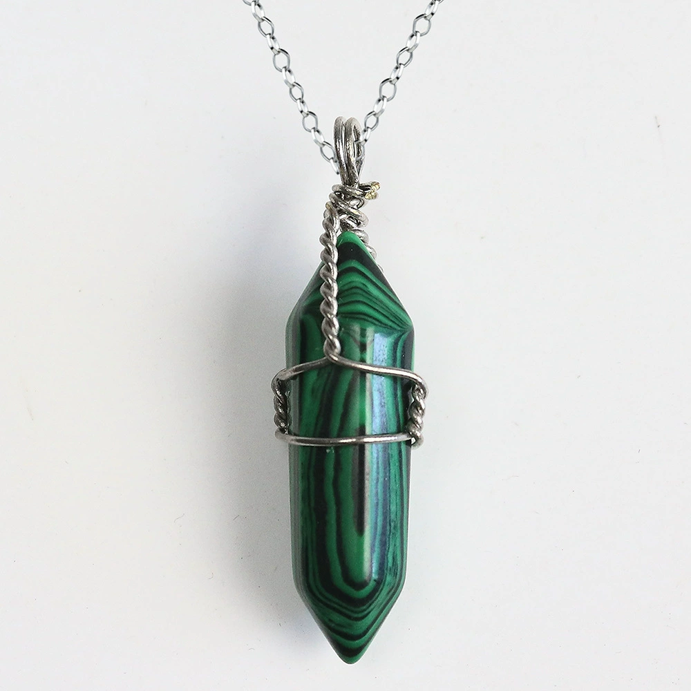 (Cross-border trading), copper hexagonal accessory, crystal pendant, necklace, ebay