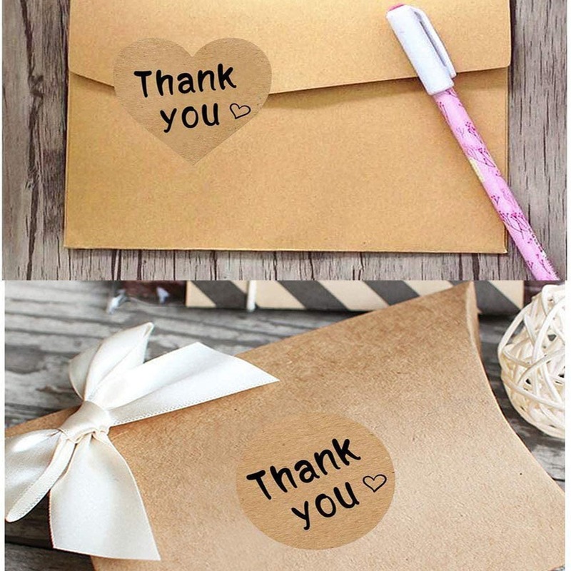 卸売り500貼り/巻きクラフト紙ステッカー感謝シール焙煎プレゼントthank youシールラベル|undefined